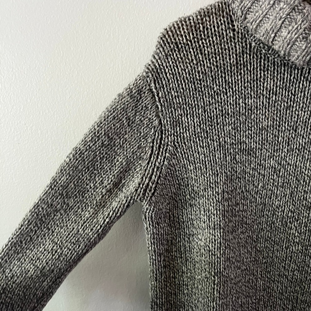 Trovata Birds of Paradis Lambswool Chunky Knit Turtleneck Sweater Gray size XS - Picture 3 of 12
